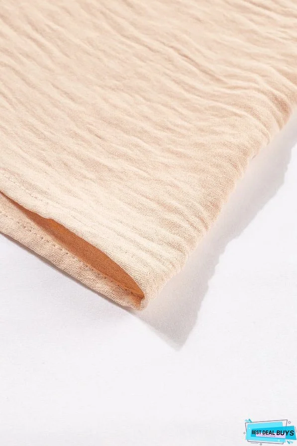 Oatmeal Crossover Backless Bodice Tiered Maxi Dress