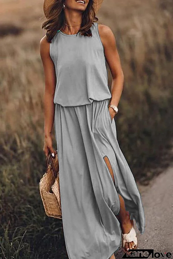 Giselle Loose Fit Slit Maxi Dress