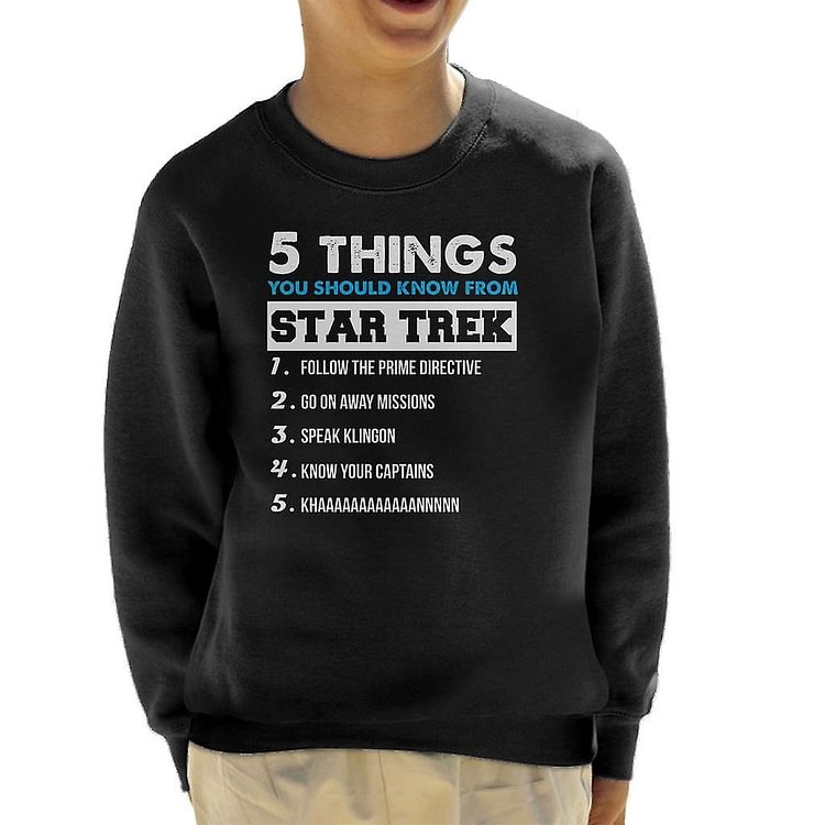 Five Things You Should Know From Star Trek Kid's Sweatshirt