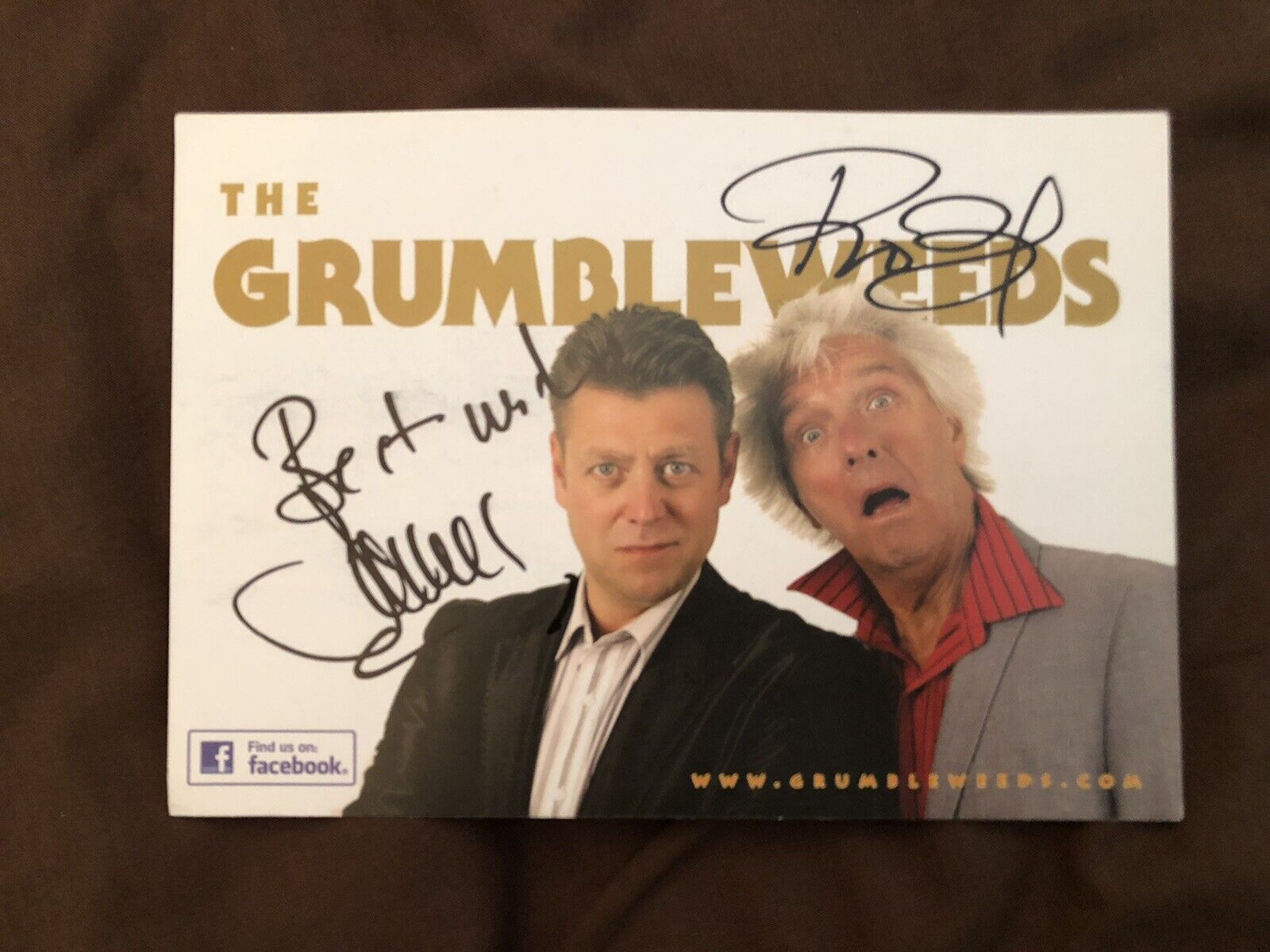 THE GRUMBLEWEEDS (COMEDIANS) SIGNED Photo Poster painting