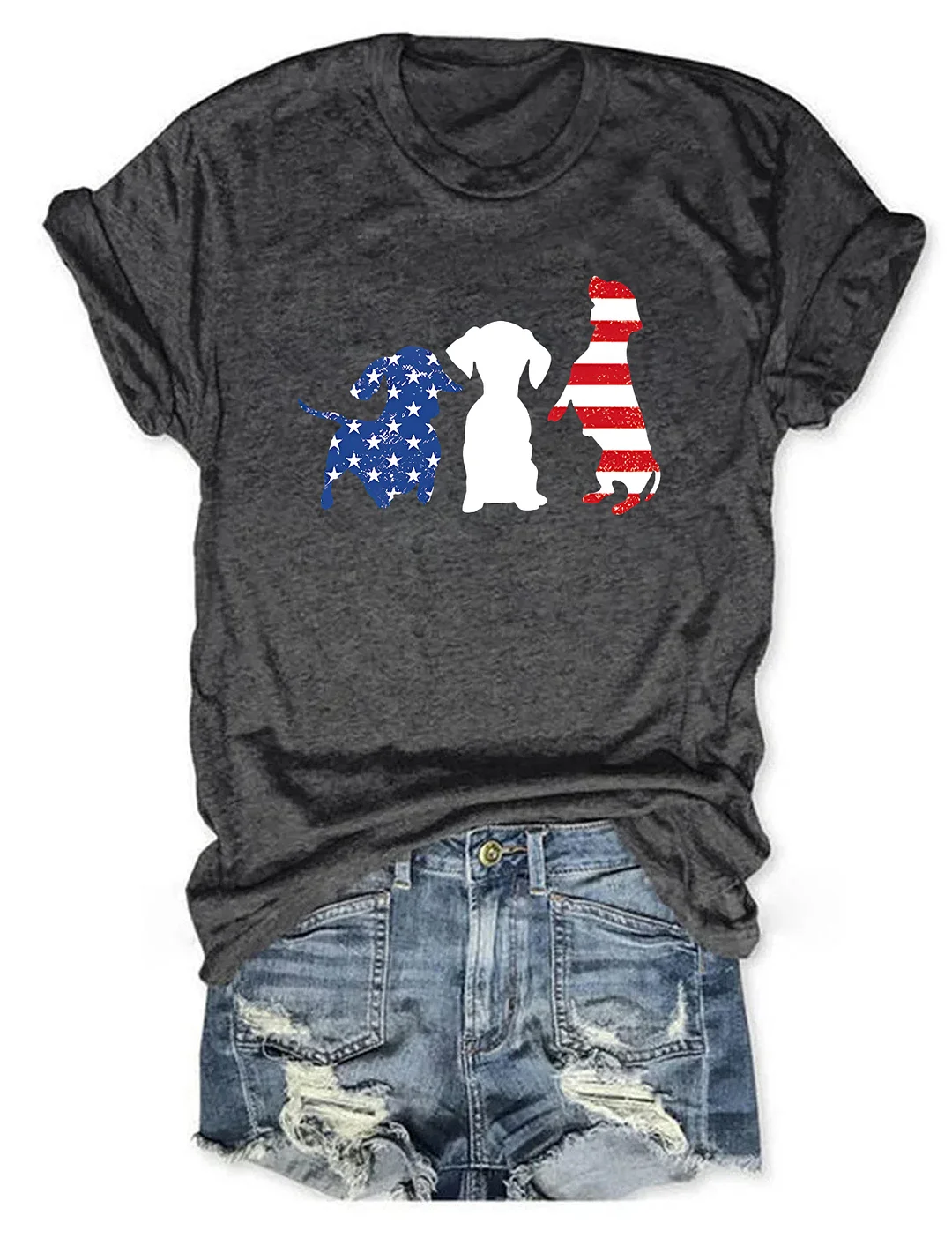 4th July Dachshund T-shirt