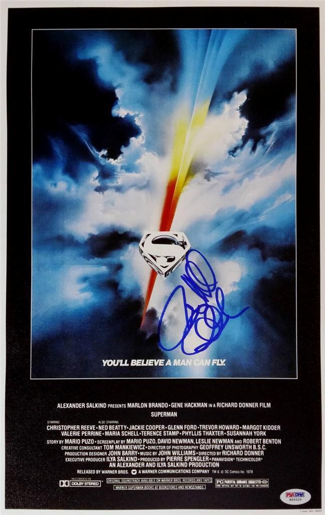 RICHARD DONNER SIGNED SUPERMAN THE MOVIE 11X17 CANVAS Photo Poster painting DIRECTOR PSA