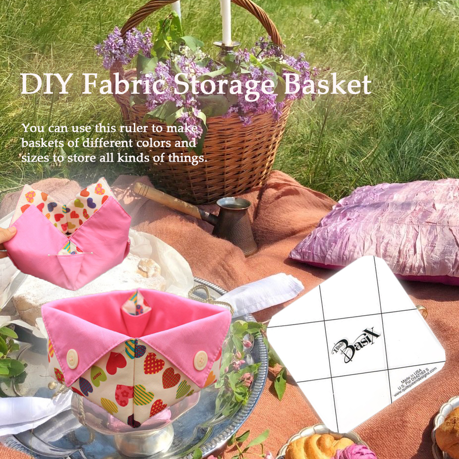 DIY Fabric Storage Basket Include Instructions + Template