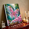 (Pre-Framed)Pink Butterfly-Special Shape Diamond Painting Kit(25x25cm)