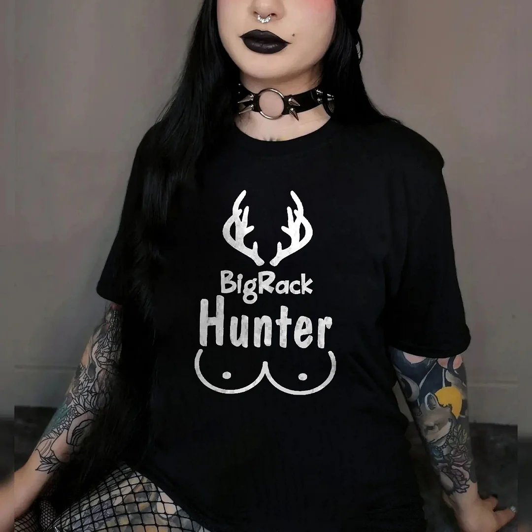 Big Rack Hunter Printed Women's T-shirt -  