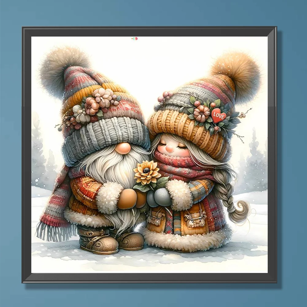 Diamond Painting - Full Round Drill - Gnome Love(Canvas|30*30cm)