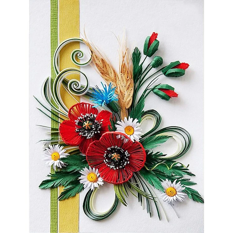 Paper Quilling - Full Round Drill Diamond Painting - 30x40cm(Canvas)