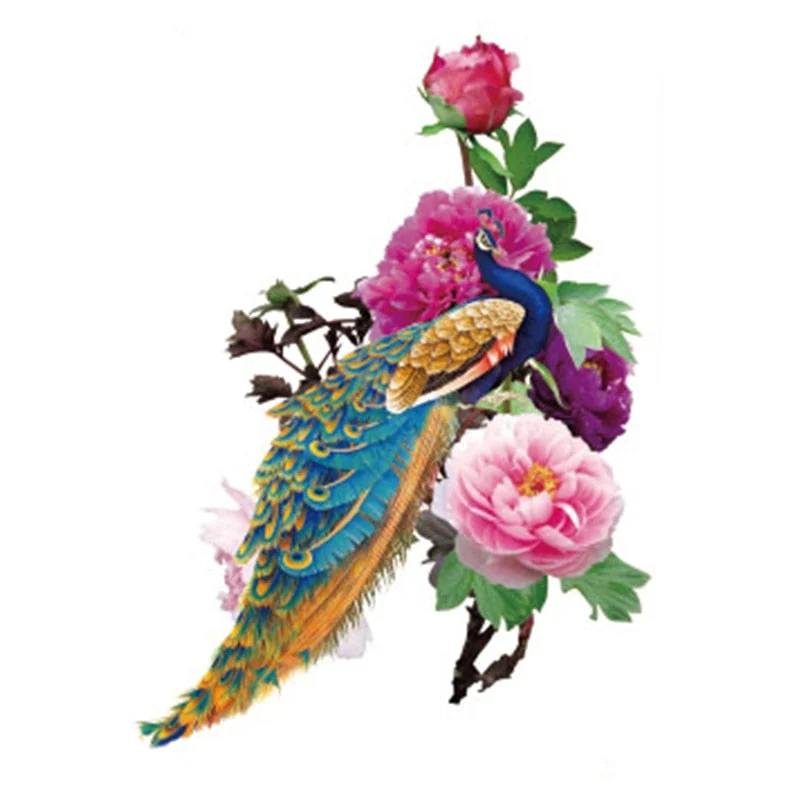 Pink Bloom Rose Water Transfer Fake Tattoo Stickers Women Body Chest Art Temporary Waist Bracelet Flash Tatoos Flower For Girl