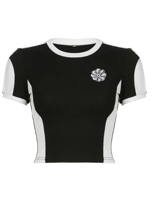 Punk Printed Short Sleeve Crew Neck T-shirt