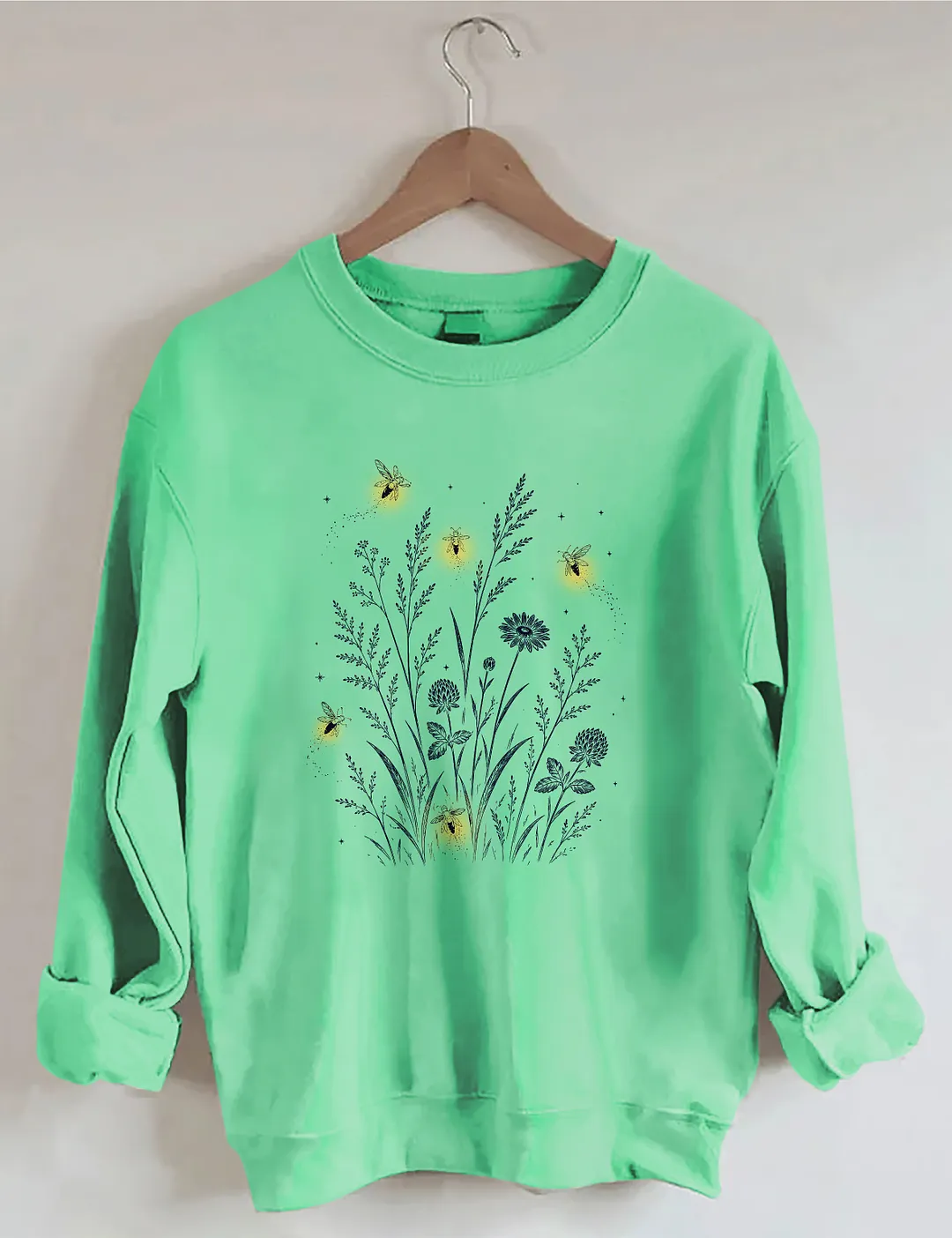 Firefly Wildflower Nature Lover Sweatshirt