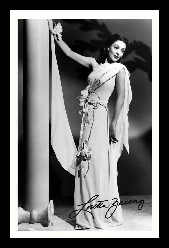 Loretta Young - Bedtime Story Autograph Signed & Framed Photo Poster painting