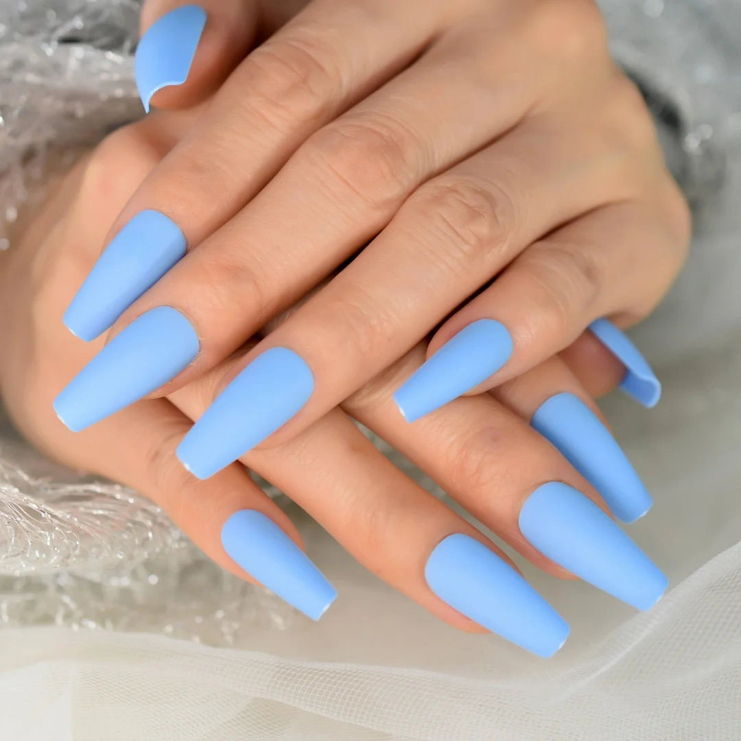 Pink Ombre Fake Nails Coffin Shape Medium Size Ladies Fingernails Natural French Faux Ongles 24 ct-Nail Inspo