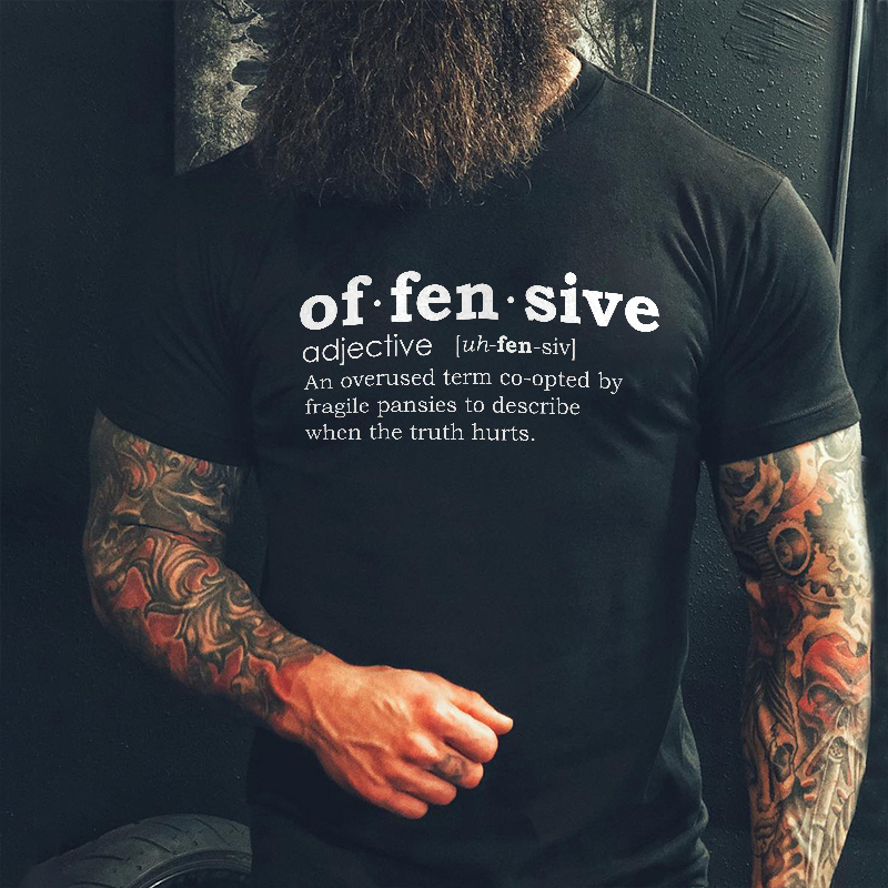 Livereid Offensive Adjective Printed Men's T-shirt - Livereid