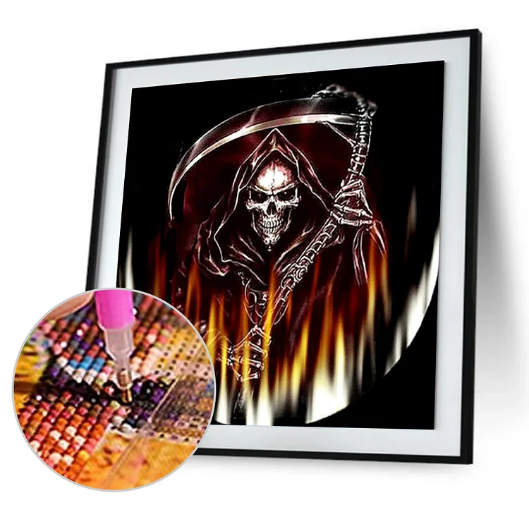 Skeleton Warrior  Round Diamond Painting 30*30 CM