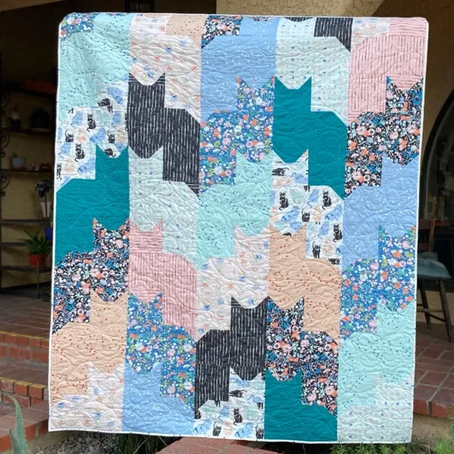 Cute Cat Quilt Template  - With Instructions