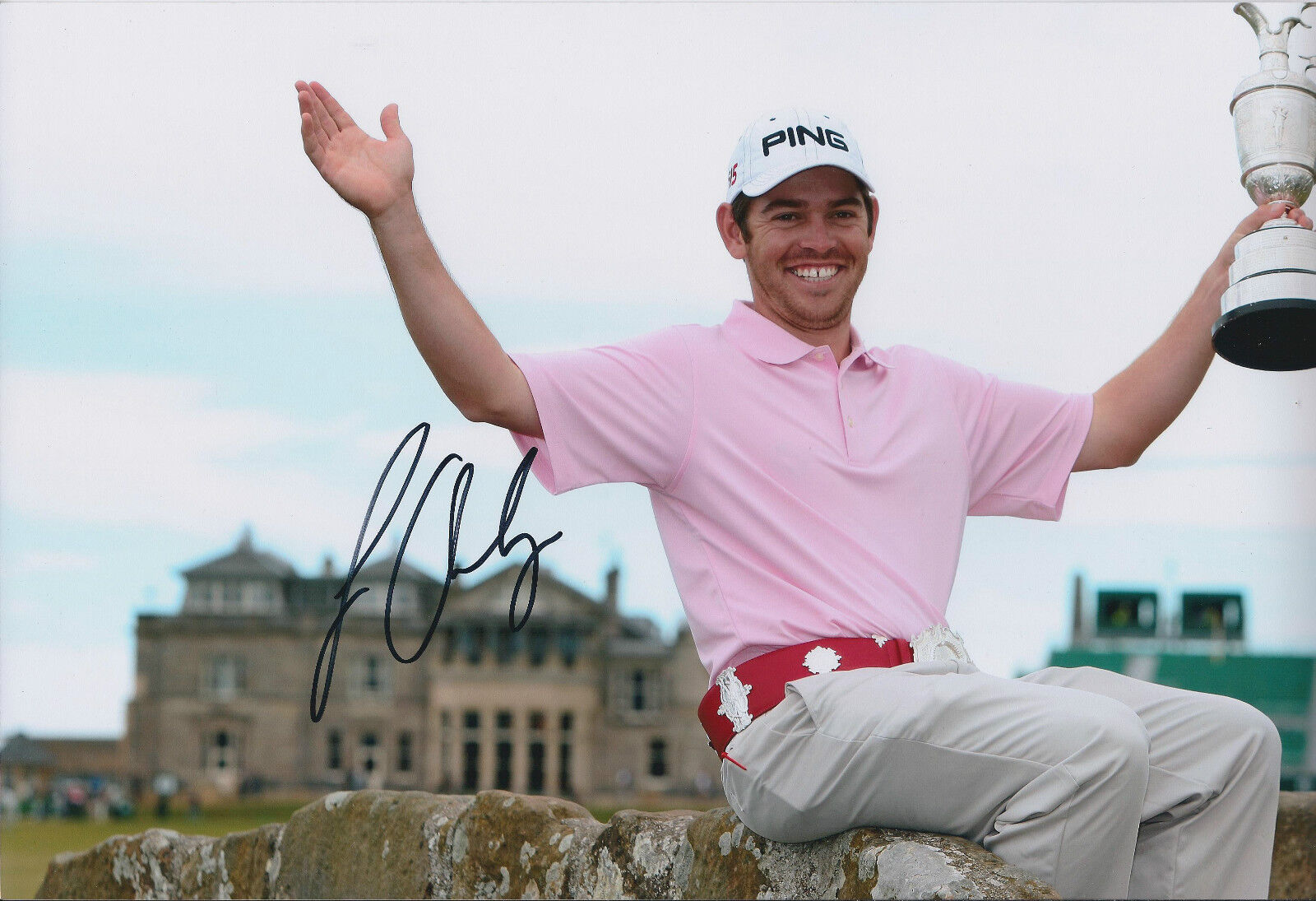 Louis OOSTHUIZEN SIGNED Autograph 12x8 Photo Poster painting AFTAL COA St Andrews Club House WIN