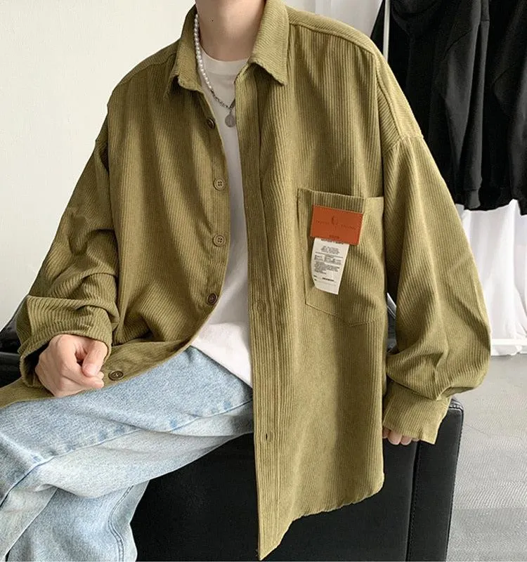 Brownm Corduroy Casual Shirt