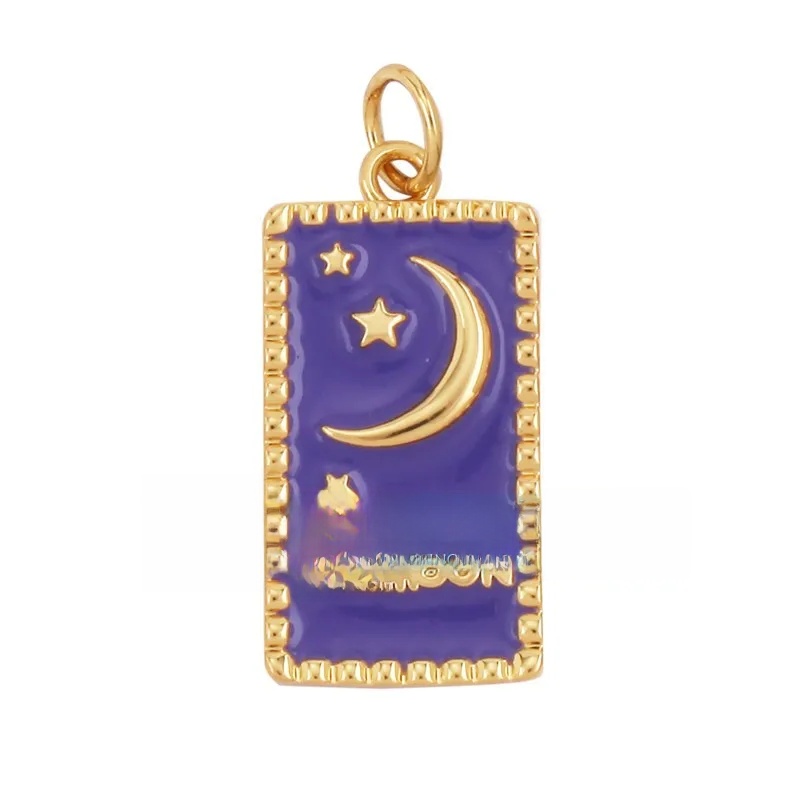 1 Piece 12 * 23mm 15*15mm 5*12mm Hole 5~5.9mm Half 925 Silver Zircon Sun Moon Pendant Jewelry Accessories