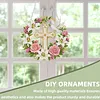 Lily Rose Cross DIY Diamond Painting Pendant Single Sided Drill 24cm