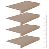 [US Local Warehouse] Set of 4 Wire Shelf Cover 0.32in Thick Removable Wire Rack Covers Easy To Clean and Install PVC Pantry Shelf Cover for Kitchen Pantrys Bathroom Office Shelving (43x20x3in)