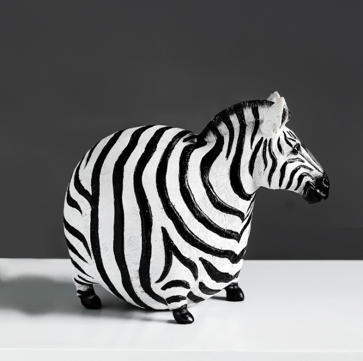 fat zebra statue