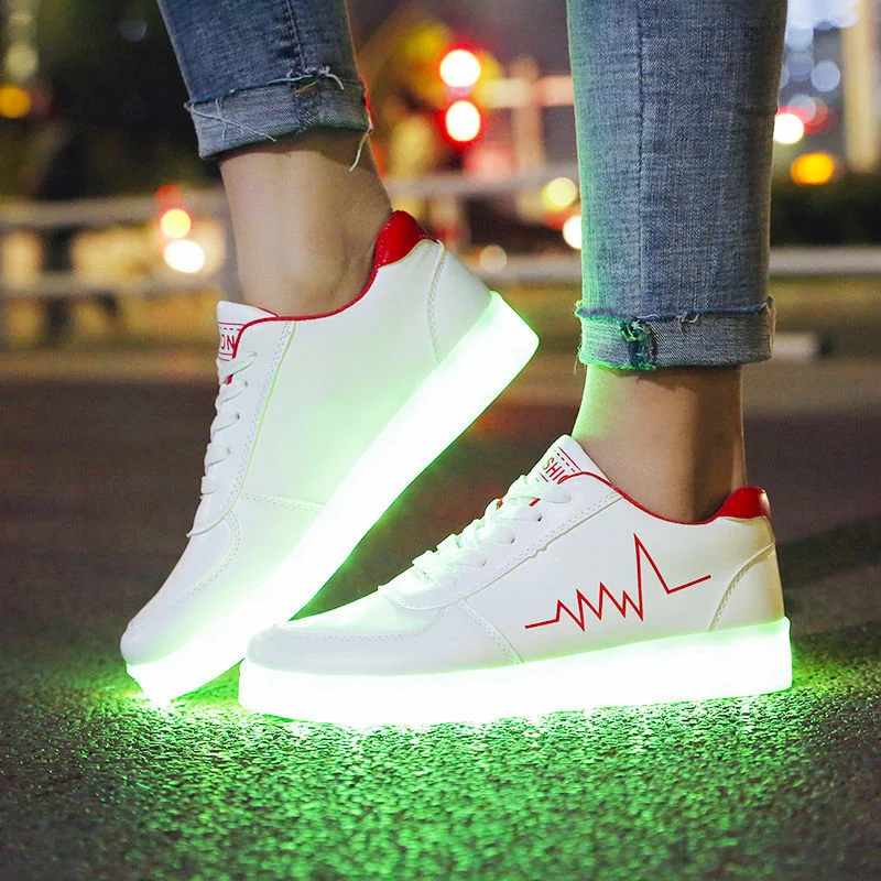 Size 30-41 Glowing Sneakers for Children Boys Girls Luminous Shoes with Light up sole Kids Lighted Led Slippers with USB Charged