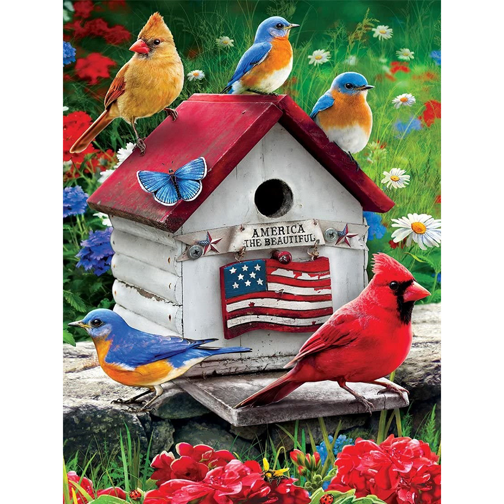 

Bird Birdhouse - Round Drill Diamond Painting - 30*40CM, 501 Original