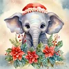 Diamond Painting-DIY Full Round Drill Christmas Elephant