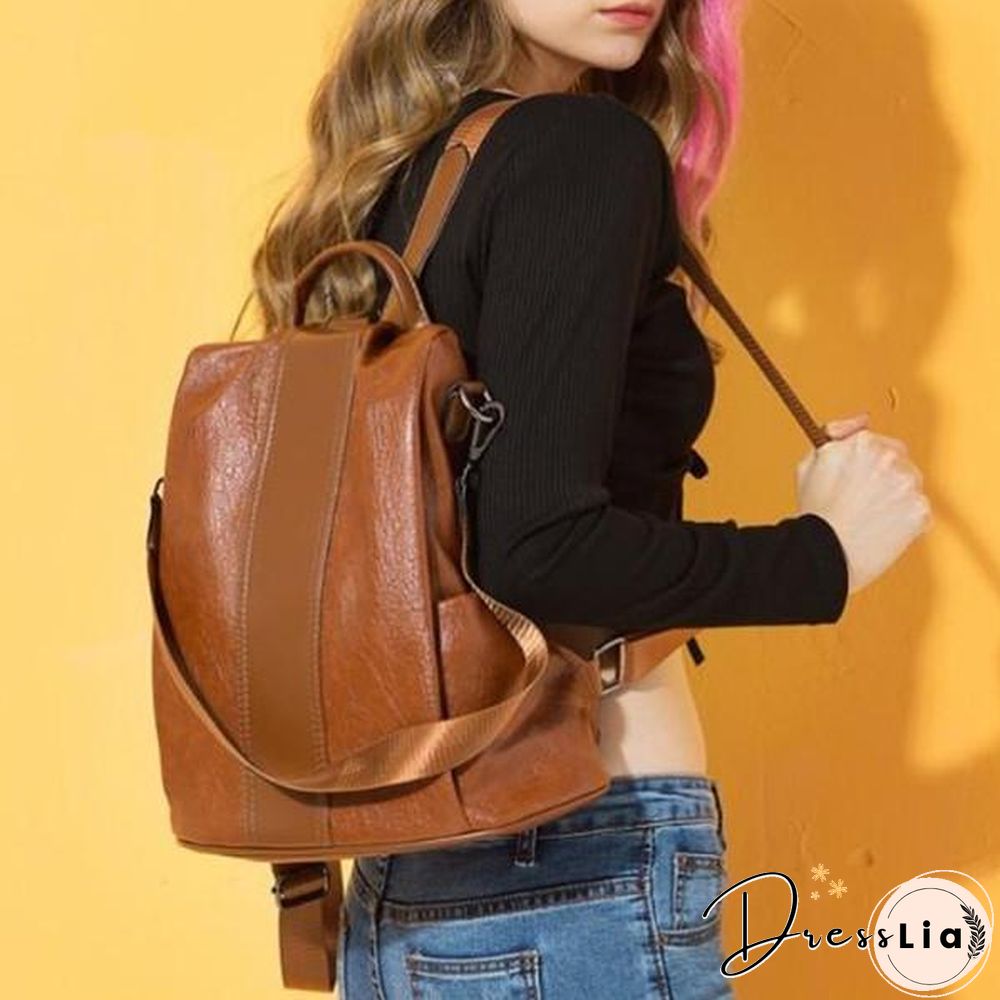 Anti-Thief Women Backpack Large Capacity Hair Ball Travel Bag