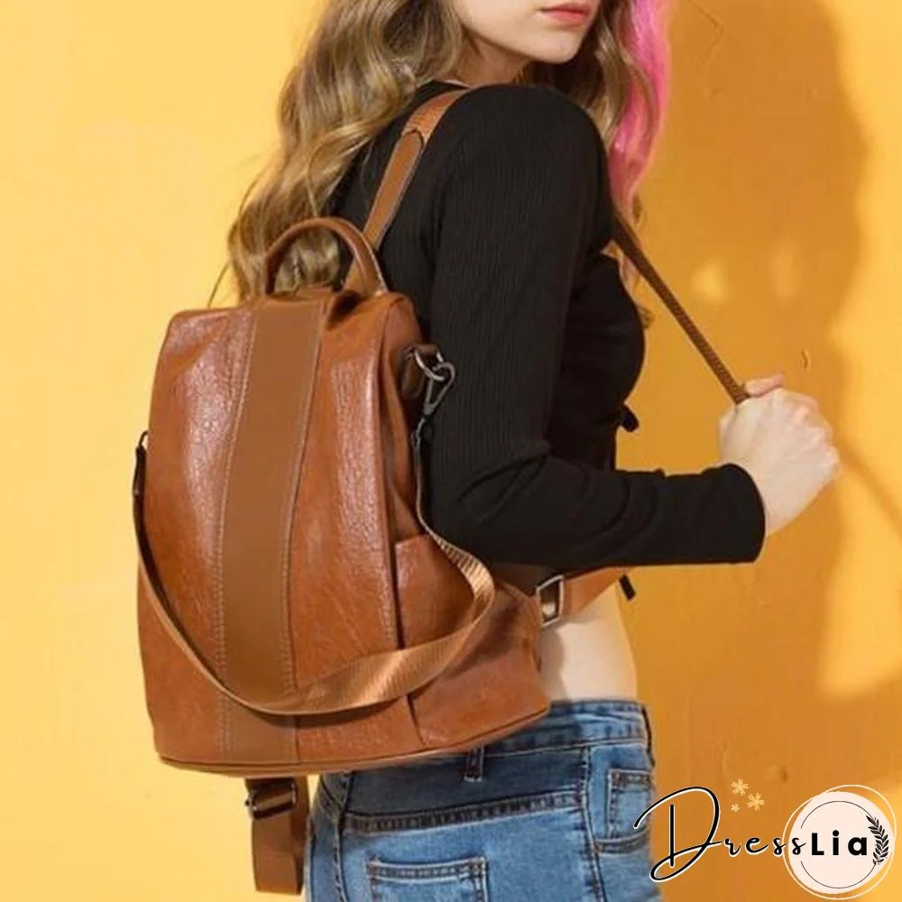 Anti-Thief Women Backpack Large Capacity Hair Ball Travel Bag