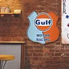 Racing Team Gulf - Shield Vintage Metal Signs(12*12Inch) - Gas