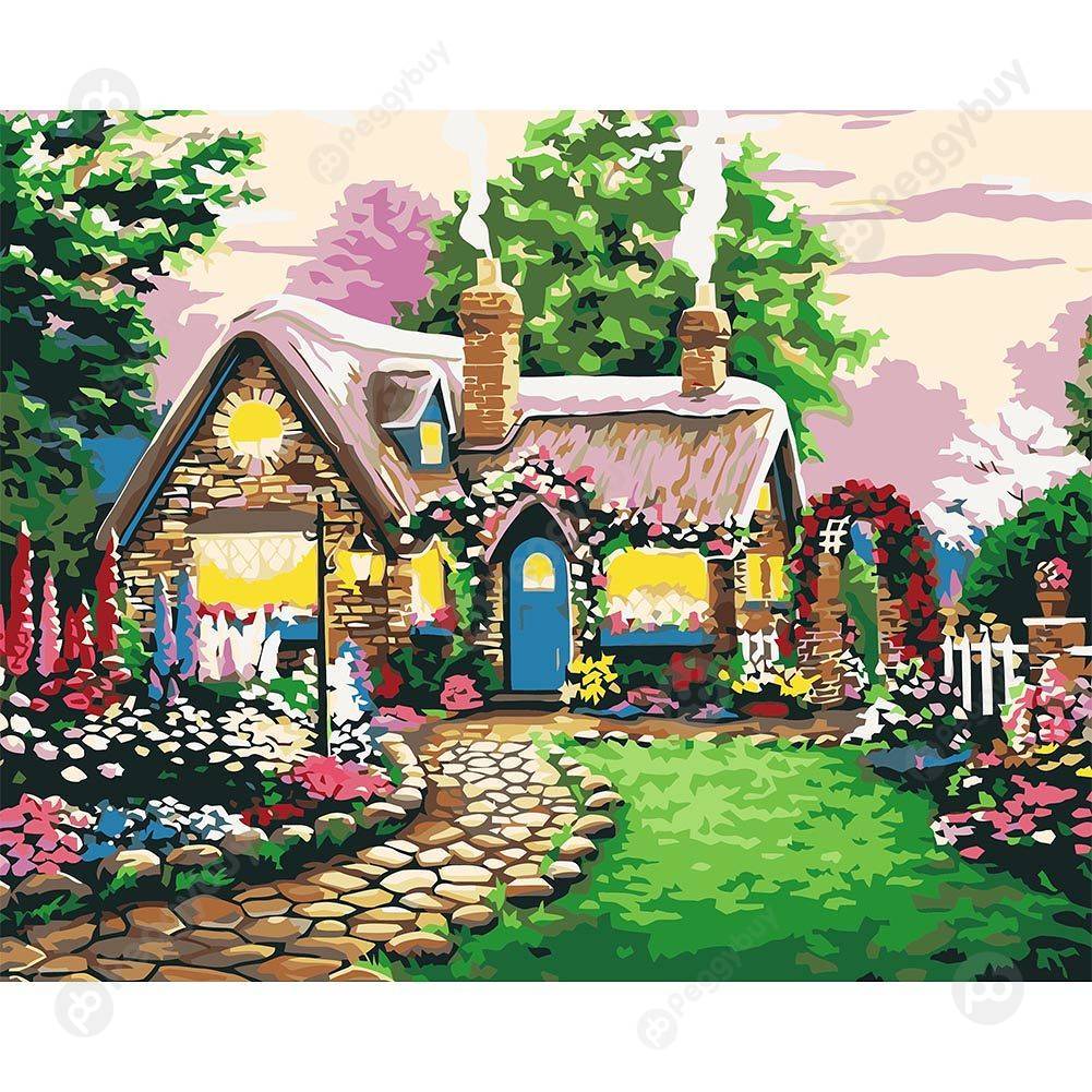

40*50CM Paint By Numbers-Cottage, 501 Original