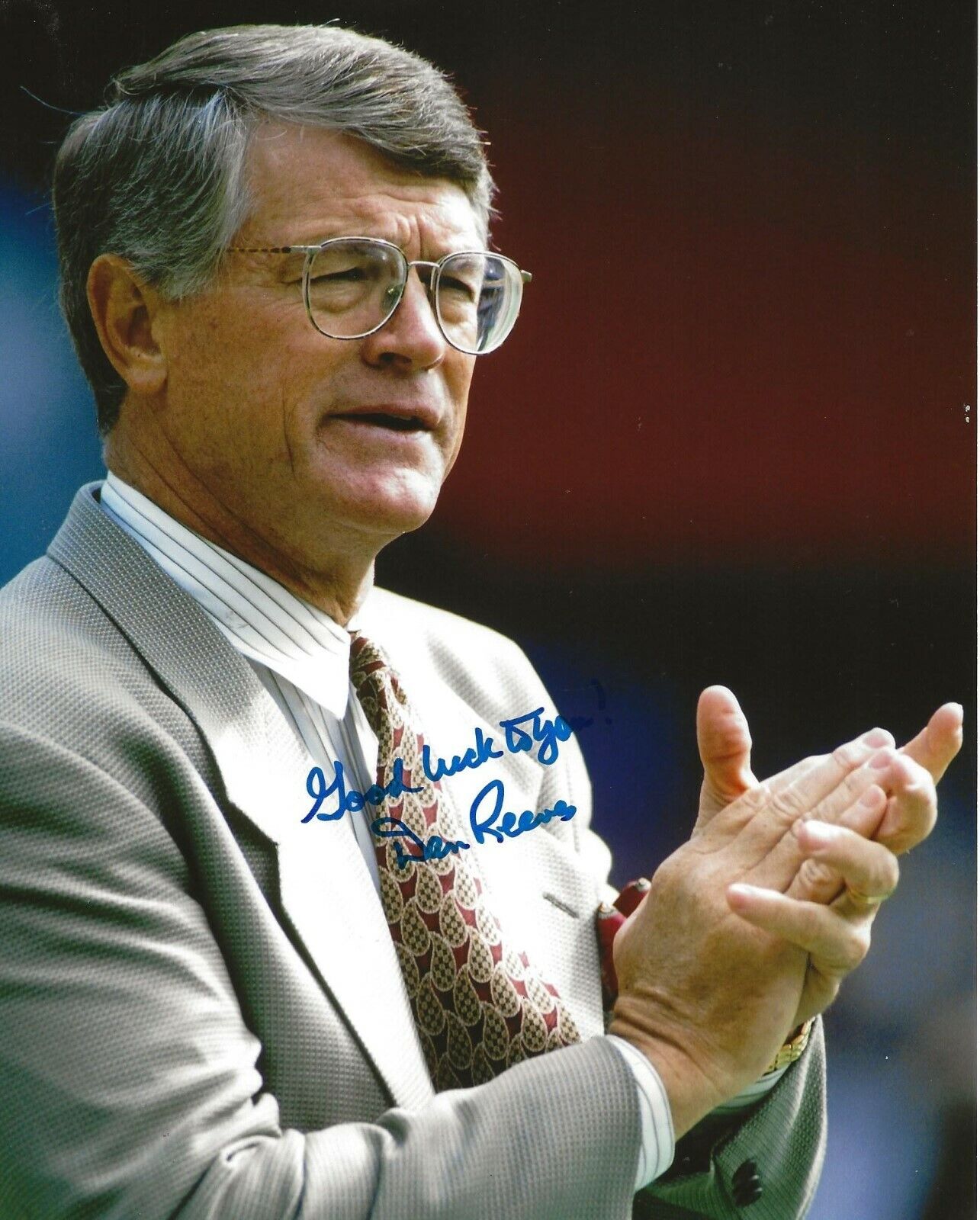 Dan Reeves signed Atlanta Falcons 8x10 Photo Poster painting autographed