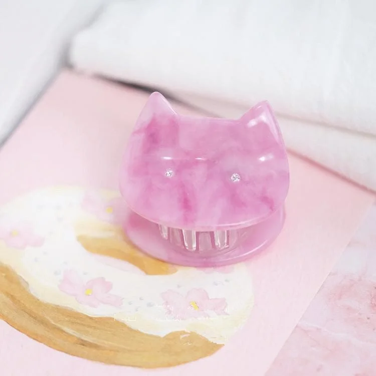 4 Colors Pastel Marble Kitty Hair Clip SP1812192