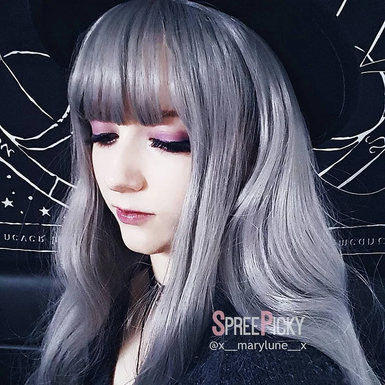Grey Lolita Harajuku Long Curl Wig SP166816