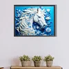 5D DIY Full Square Drill Partial AB Drill Diamond Painting Horse Kit 45x35cm