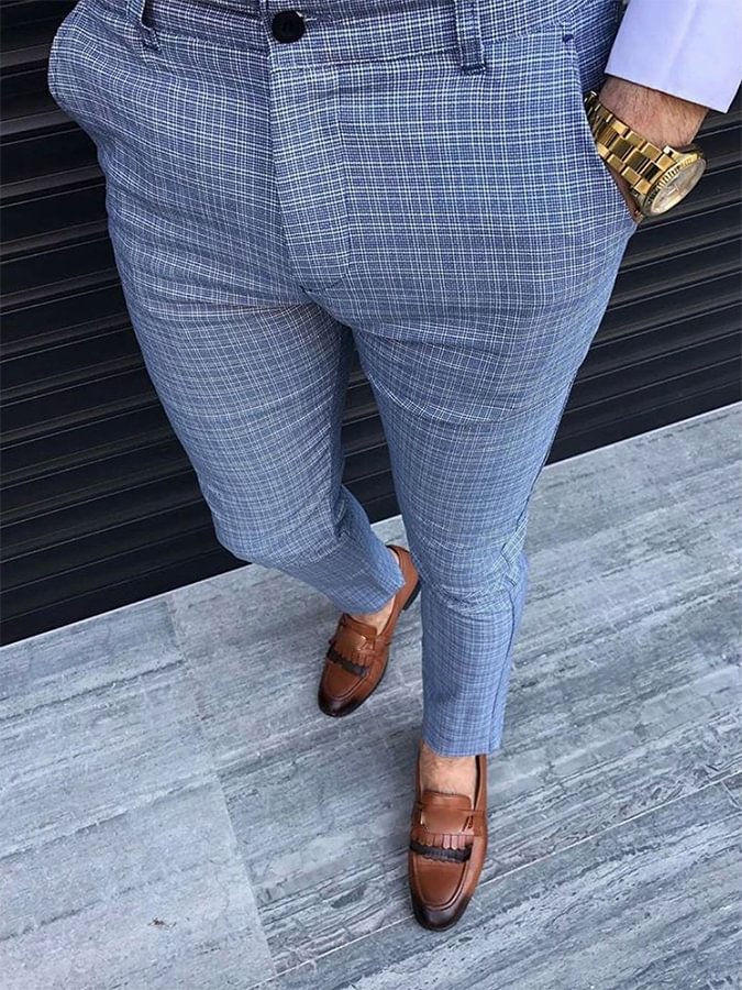 Men's Casual Blue Pants