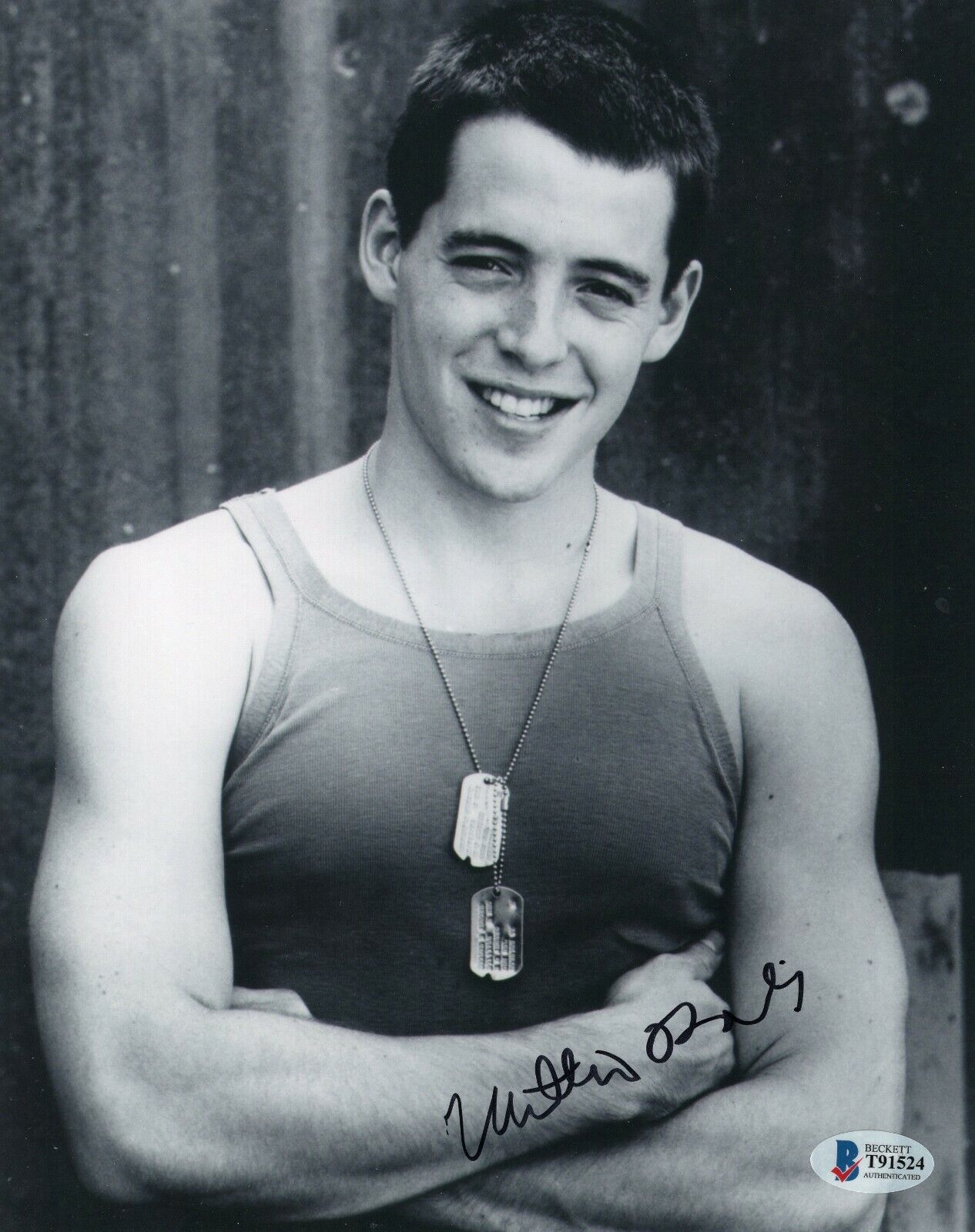 Matthew Broderick Signed Biloxi Blues Ferris 8x10 Photo Poster painting w/Beckett COA T91524