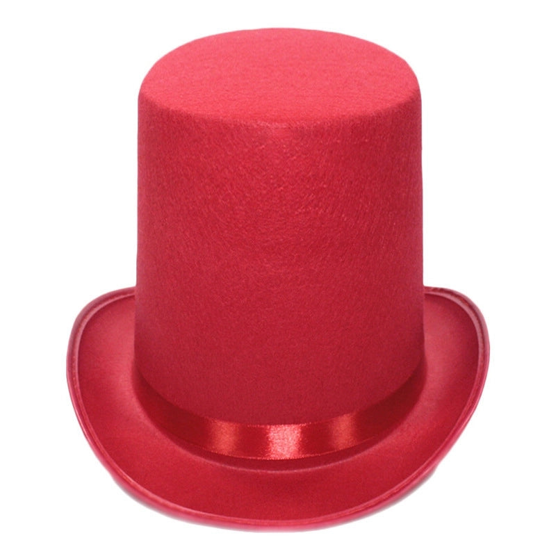 High Hat Retro British Gentleman Jazz Hat Magician Hat Performance Sequin Hat Rain Silk High Barrel Top Hat Non-woven Fabric
