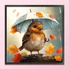 Bird Holding Umbrella - 11CT Stamped Cross Stitch - 40*40cm