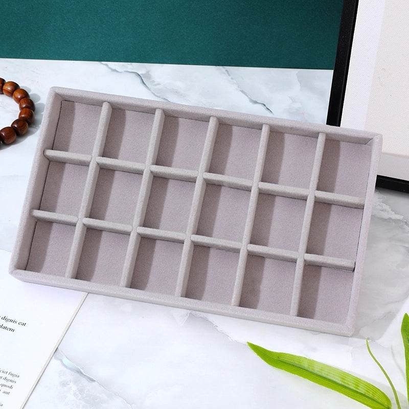 Minimalist Solid Color Velvet Flannel Jewelry Rack