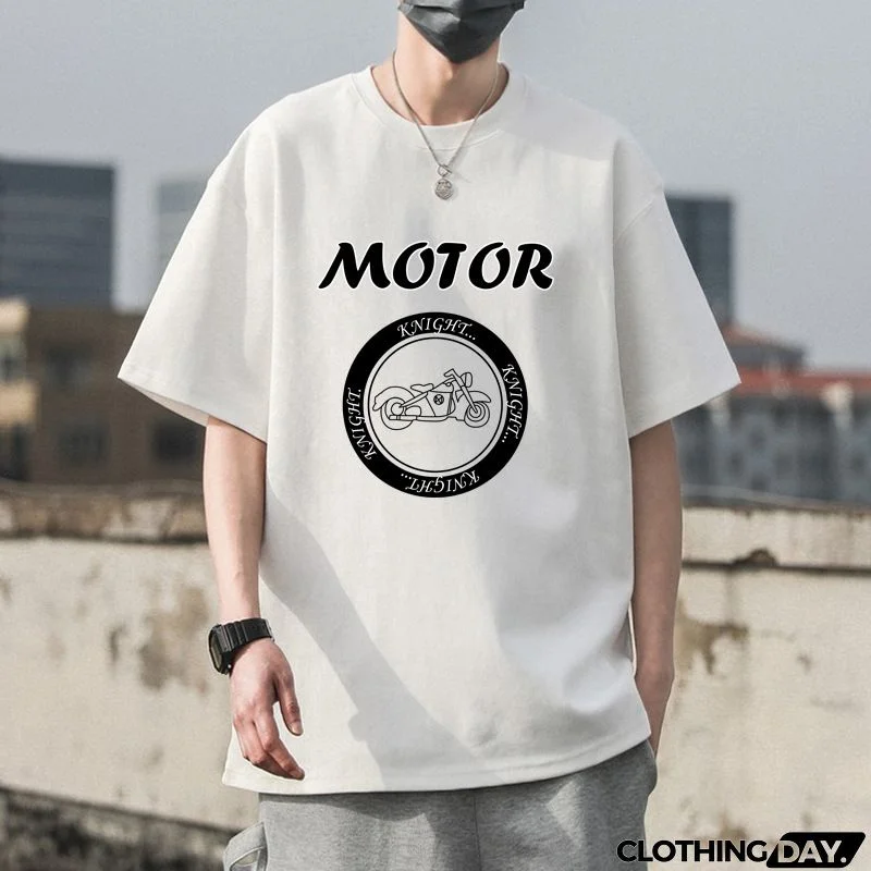 Men Casual Round Neck Short Sleeve Loose T-Shirt