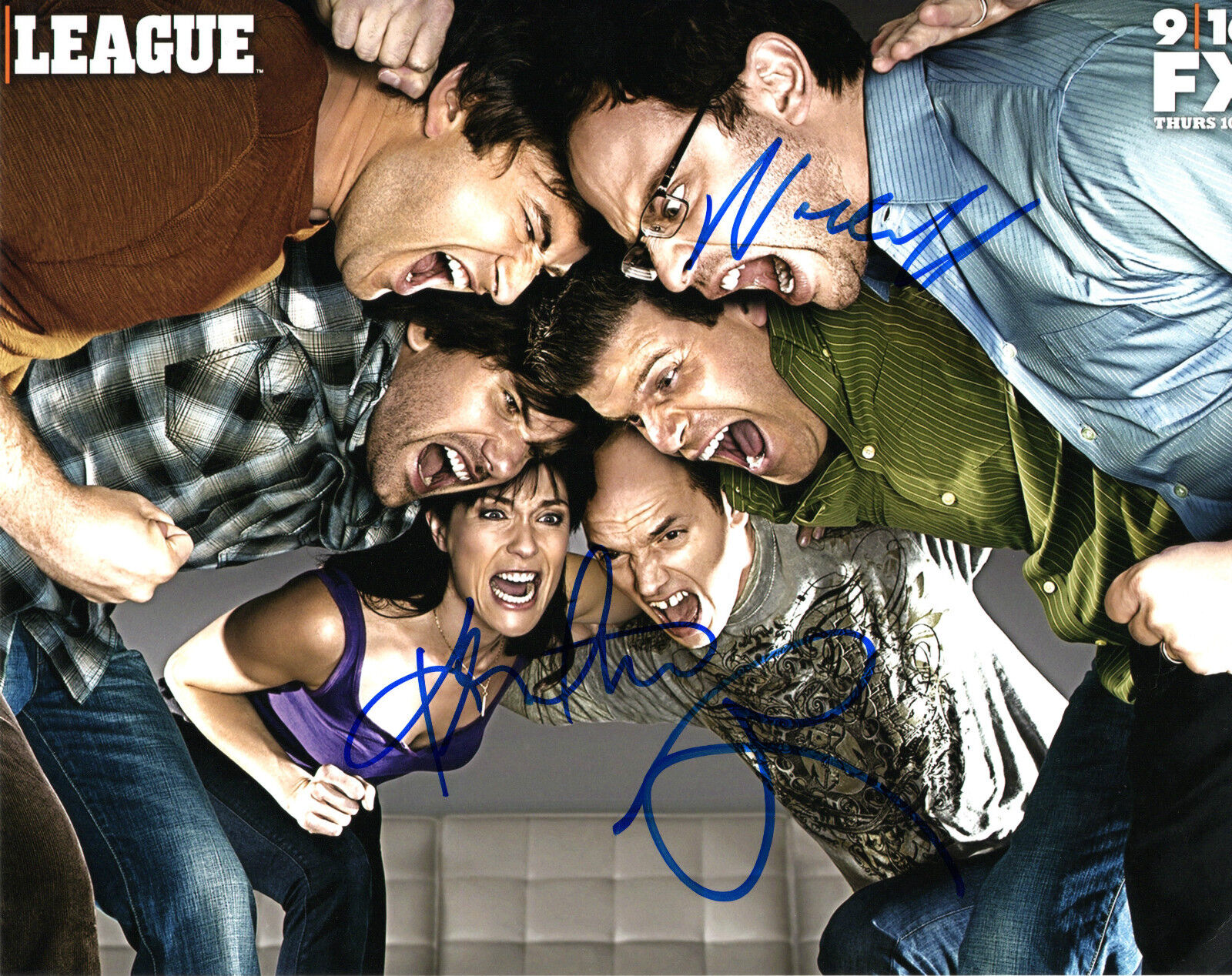 GFA The League * SCHEER KATIE ASELTON & NICK KROLL * Signed 8x10 Photo Poster painting K3 COA