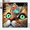 Diamond Painting-DIY Crystal Rhinestone Cat and Butterfly(Box Packaging)