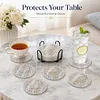 [Upgrade]6pcs/set DIY Diamond Painting Waterproof Case Classic Sweet Pearl Art Coaster Gift Decor Set