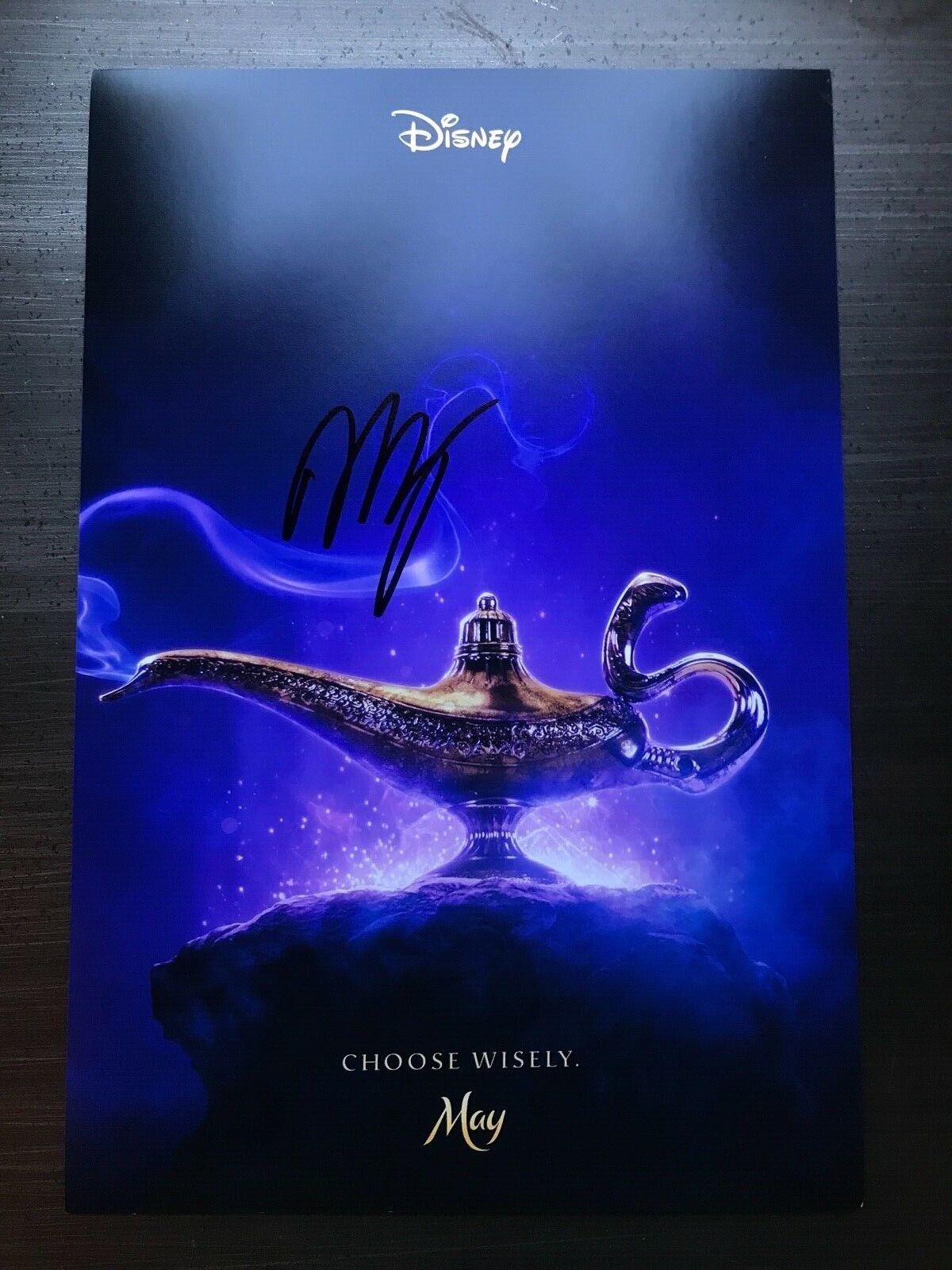 * MENA MASSOUD * signed autographed 12x18 poster * ALADDIN DISNEY MOVIE * 4