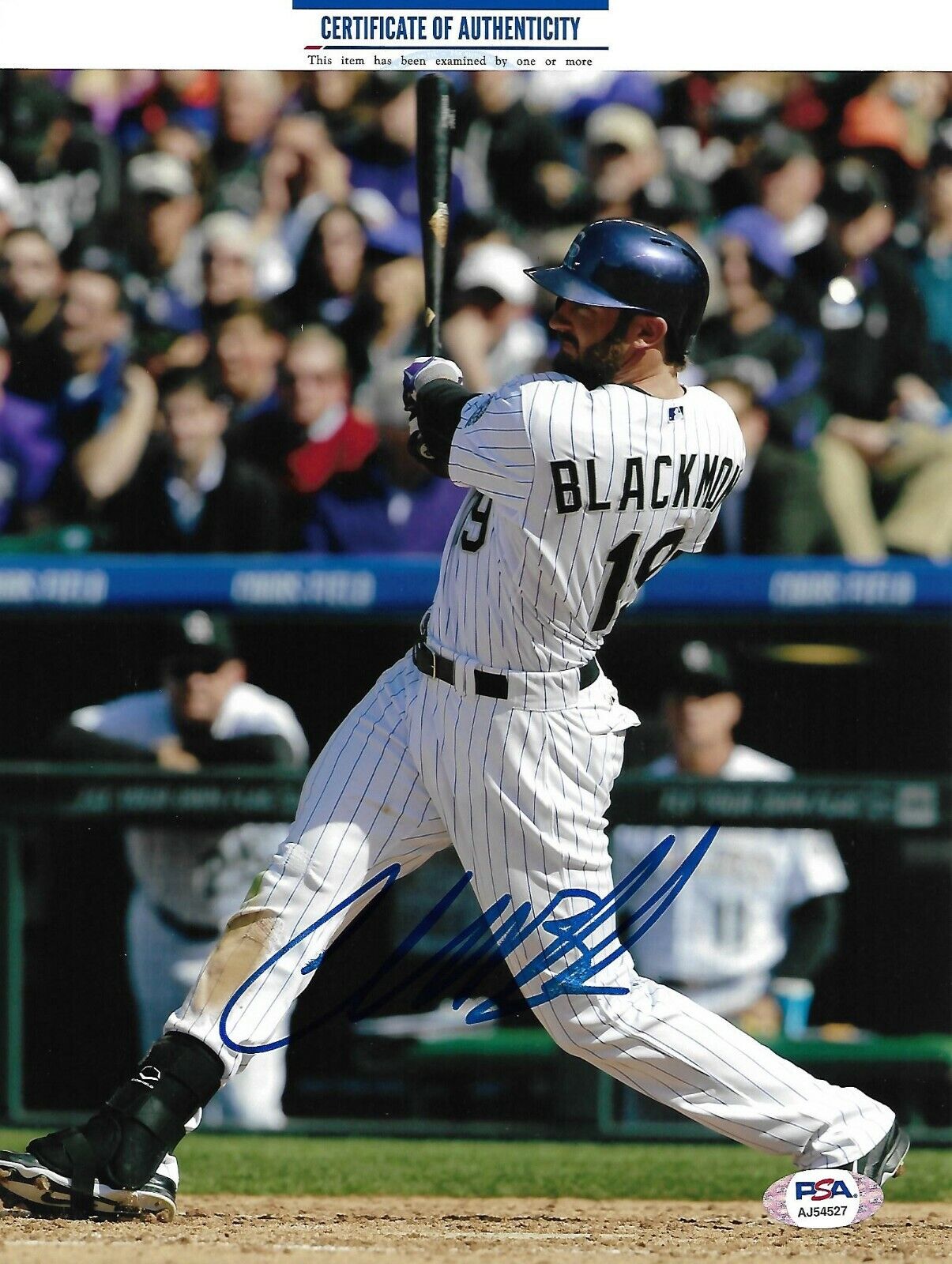 CHARLIE BLACKMON signed ALL STAR COLORADE ROCKIES 8X10 Photo Poster painting w/ COA PSA AJ54527