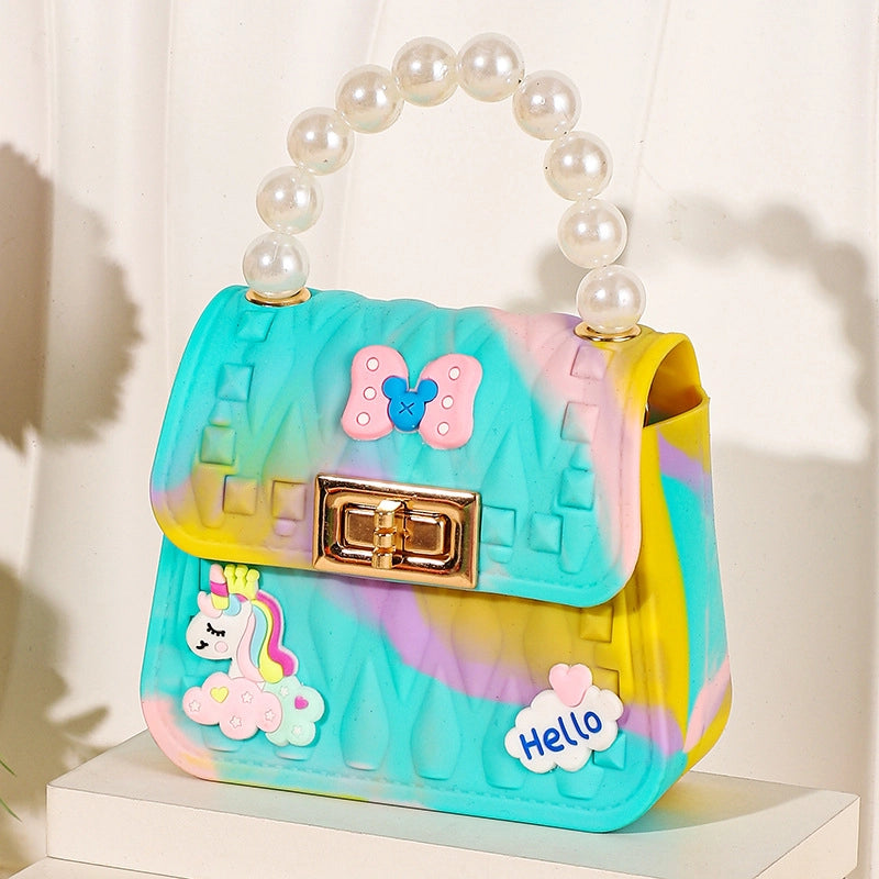 Women’s Silica Gel Animal Minimalist Classic Style Square Flip Cover Handbag