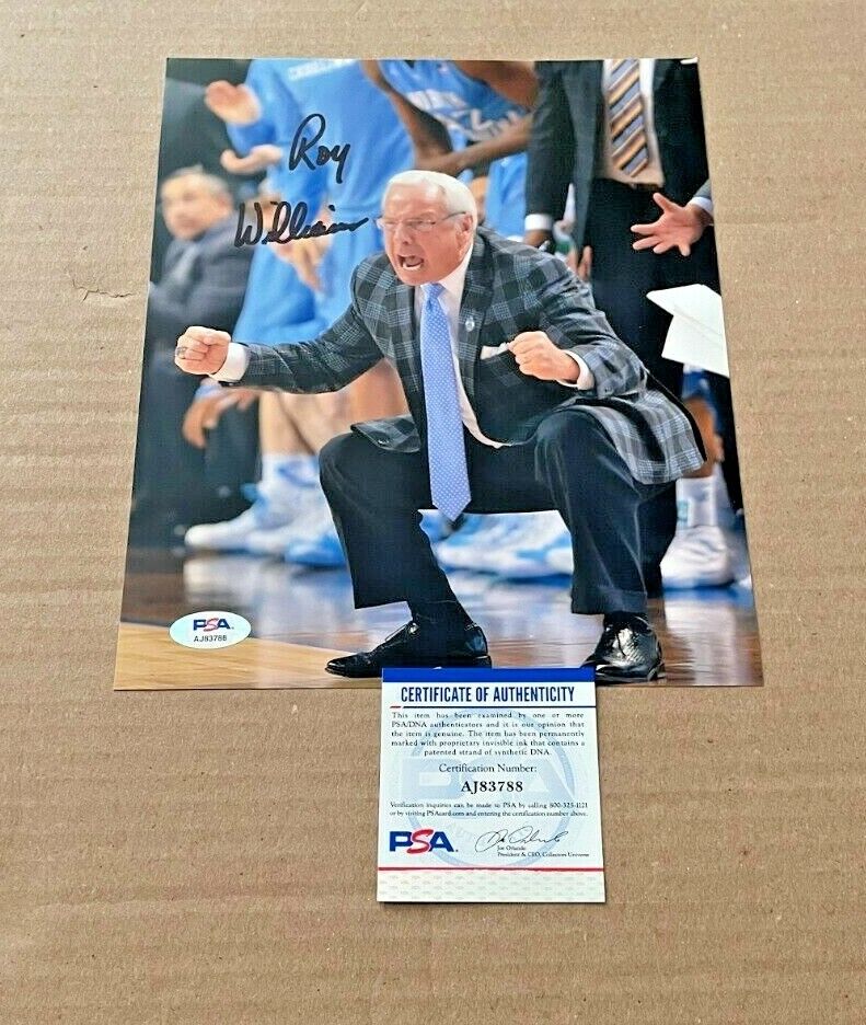 ROY WILLIAMS SIGNED NORTH CARLONA TAR HEELS 8X10 Photo Poster painting PSA/DNA CERTIFIED