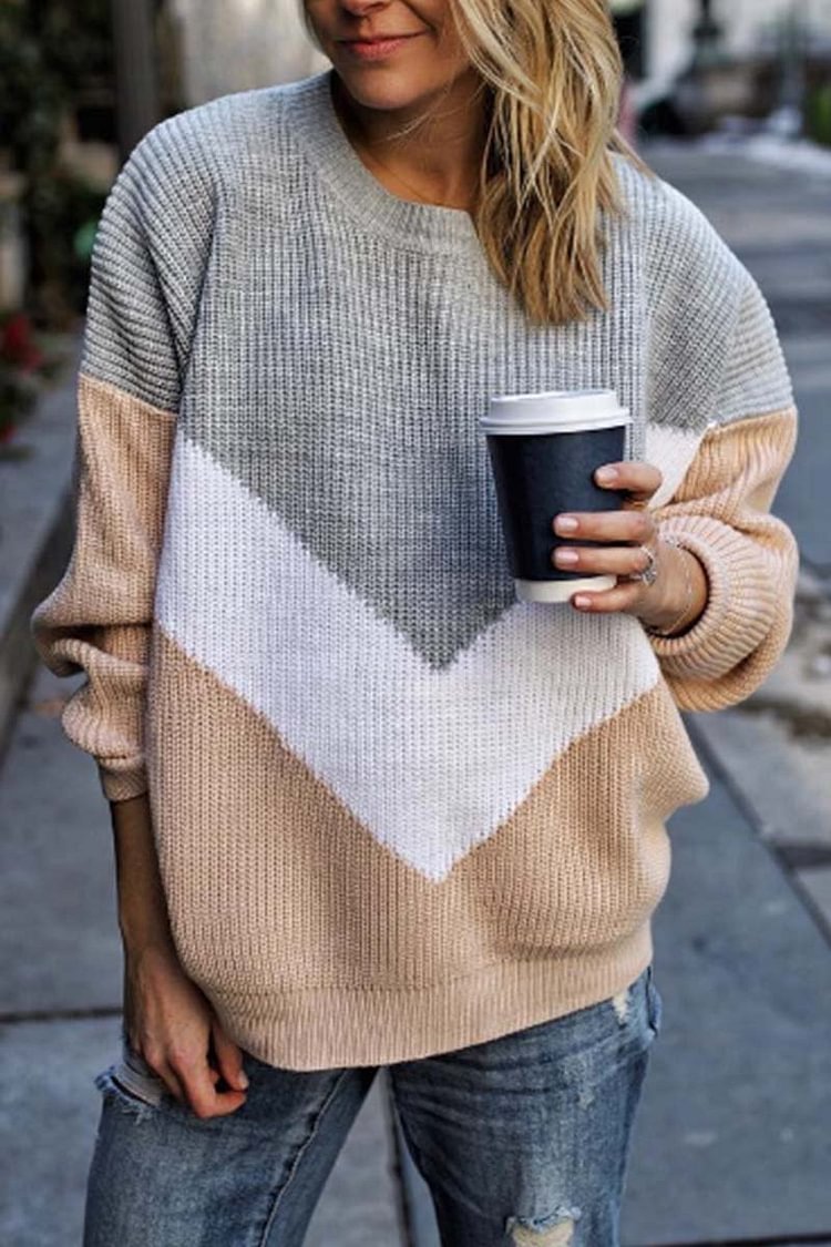 Comfy Loose Stitching Sweater(2 Colors)